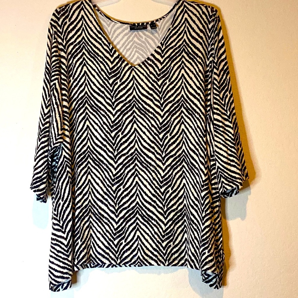 Plus Size Susan Graver 5X, 3/4 Sleeve Top
